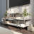 60" Glass TV Stand With Mirrored Base, 3-Tier-1274441600