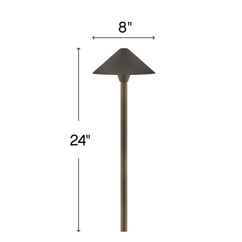 Low Voltage Pathway Light, 24" H x 8" W x 8" D, Oil Rubbed Bronze