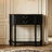 Black Solid Wood Rectangular Console Table