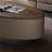 Oval solid wood coffee table-1946323595