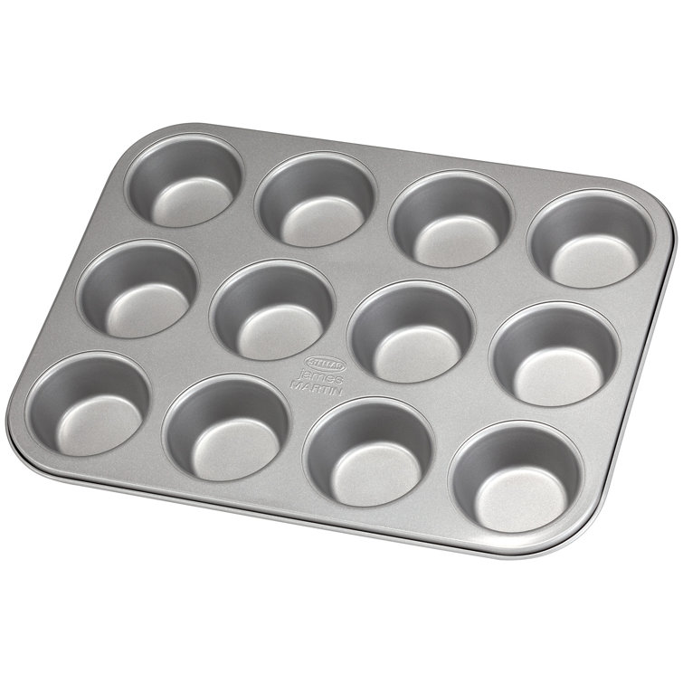 Stellar James Martin 12 Cup Non-Stick Steel Muffin Pan with Lid