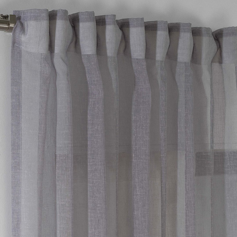 Solid Colour Kitchen Curtain, 90 W x 60 D cm, Grey