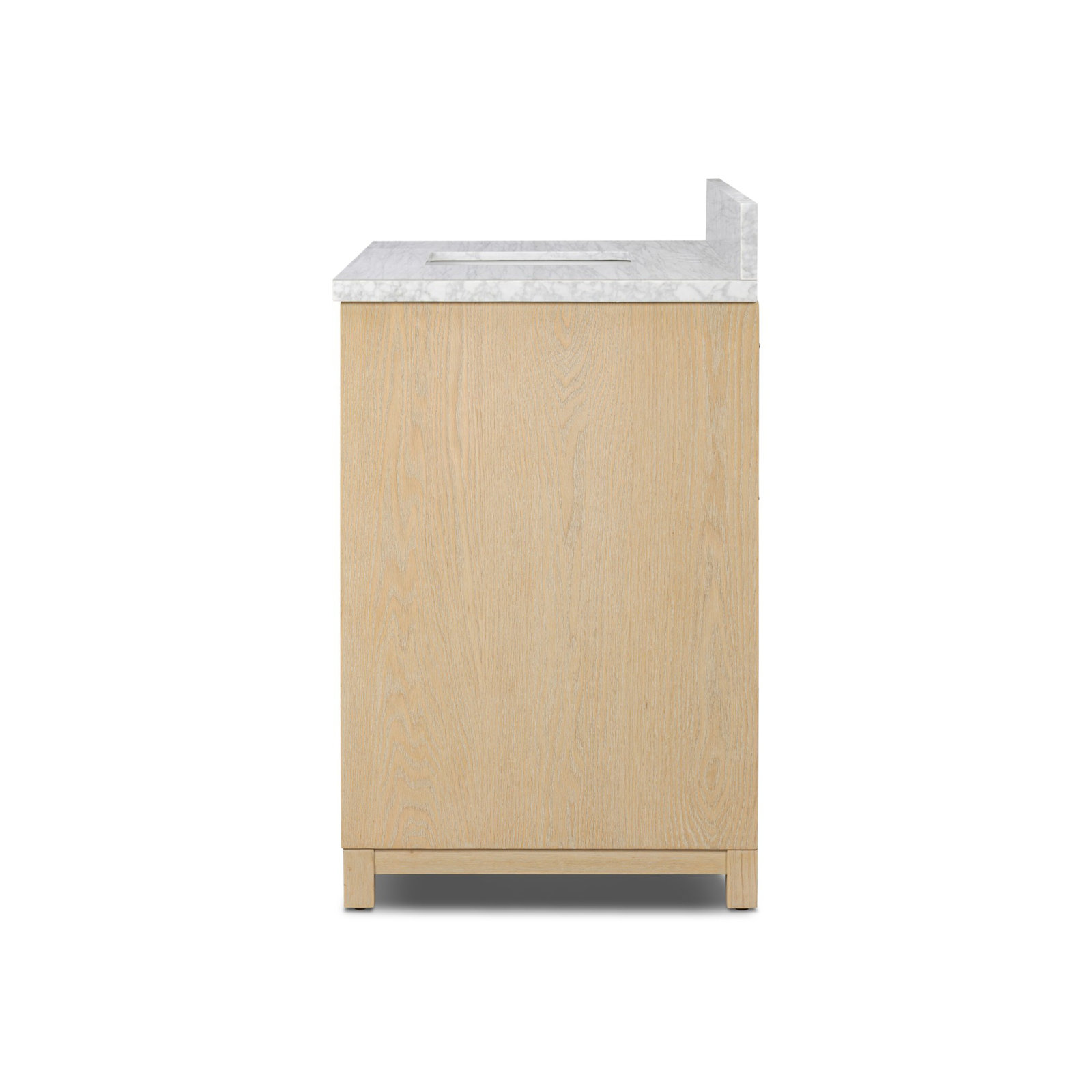 Sonata Single Bathroom Vanity, 48", Satin Bleached Oak Veneer