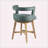 Swivel Upholstered Counter Stool with Solid Wood Frame-1584585815