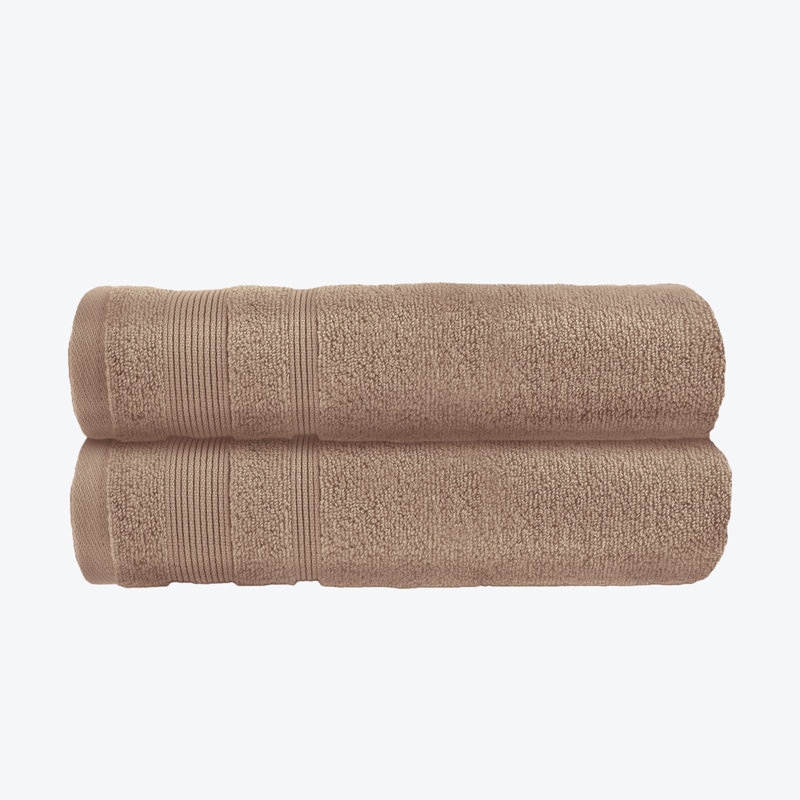 Quick Dry Luxury Standard Cotton Bath Towels Set, Brown