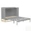 Lit escamotable avec pieds en fer, conception compacte et rangement multifonctionnel pour la vie moderne-593505759