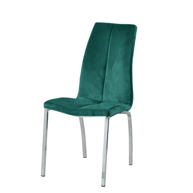 Knudsen Velvet Upholstered Side Chair, Green
