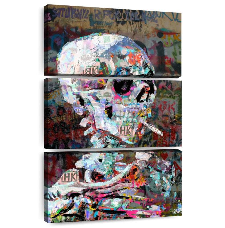 Kerner Skull Heavy Graffiti, 32" H x 20" W