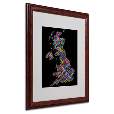 « united kingdom vii » par michael tompsett, art textuel encadré