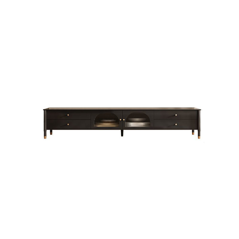 Meuble télé de style français rétro, Noir, noir, noir, noir, 78.74"