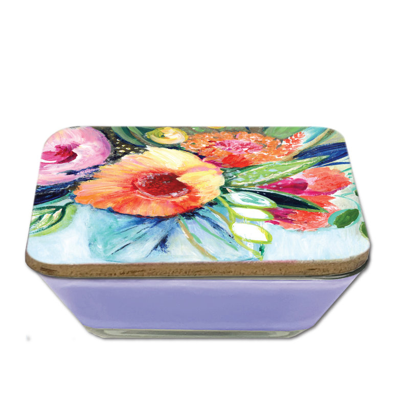  Bougie à la cire de soja 3-en-1 20 oz avec fleurs