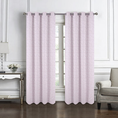 Panneau à œillets tissés en jacquard Lorena 84 po