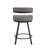 Alisier Black Finish Metal Vegan Leather Swivel Chair (Set Of 2)-417602121-417602130