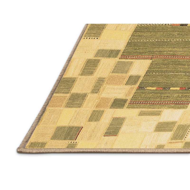 Tapis contemporains brun lavable à la machine 2635, Rectangle 2 pi x 3 pi