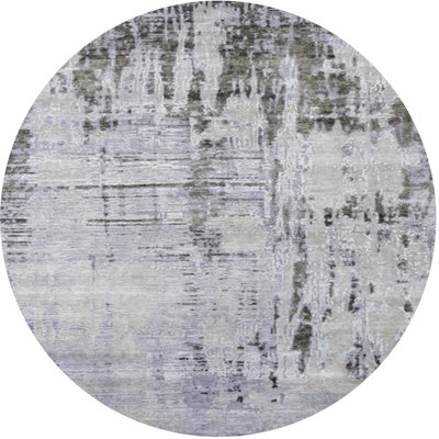 Tapis à motif oriental gris / blanc
