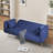 Convertible Futon Sofa Bed Sleeper Couch Velvet Upholstered Folding Loveseat With 2 Pillows For Living Room Apartments-1879087278