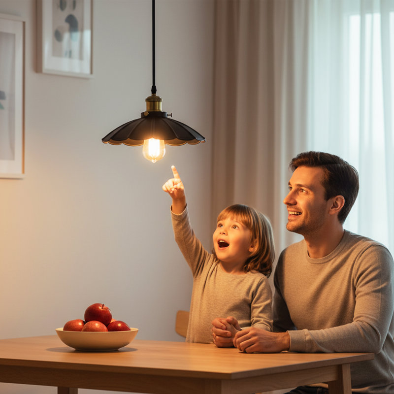 1 - Light Dome Pendant, Yes, Black