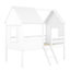 Lit mezzanine simple bas en blanc