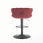 Ensemble de 2 tabourets de bar avec repose-pieds en poudre et base pivotante en velours à hauteur réglable et tabouret de bar simple
