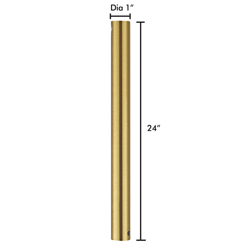 Tiges verticales de ventilateur de plafond, H 24 po x l 1 po x P 1 po, Or