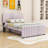 Arden Full Size Velvet Upholstered Platform Bed with Twin Trundle-1488377853