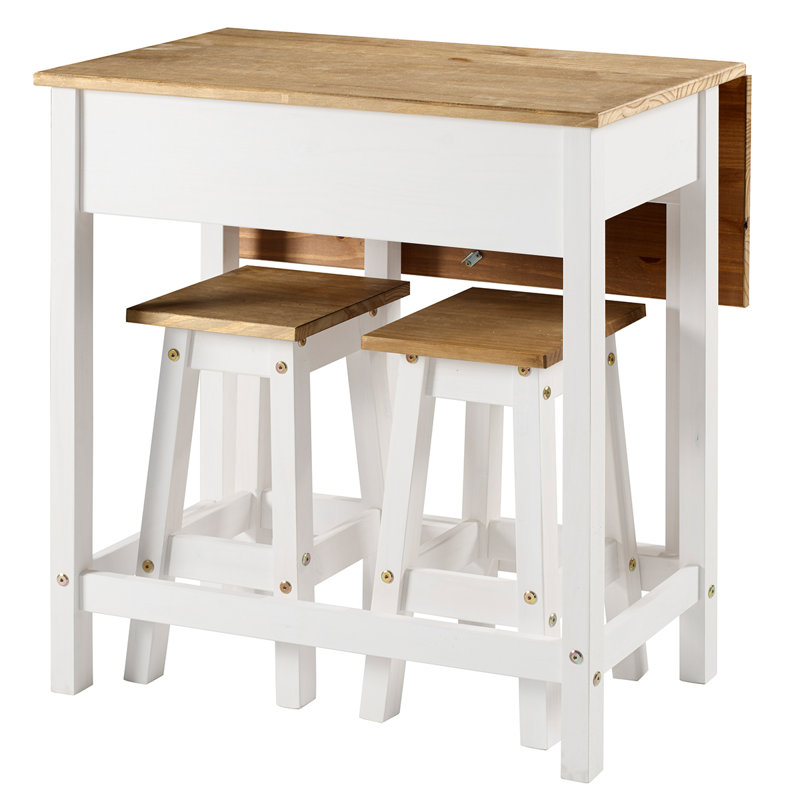 Ensemble de salle à manger en bois de pin massif Johnryan