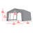 Shed-in-a-Box® Shelter, PEAK, 12X12X8, GRAY