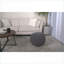Pouf rond en coton tricoté pour salon | Gris ardoise | Coton