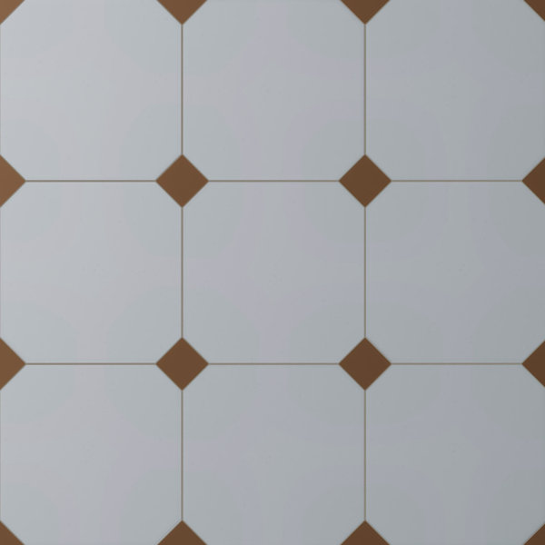 Vaudeville Octagon Humo W/Taco 7-7/8 In. X 7-7/8 In. Porcelain Floor And Wall Tile