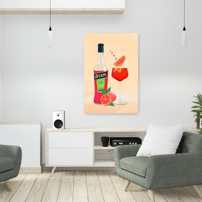 Aperol Spritz Vibrant Contemporary Fruit Summer Wall Art
