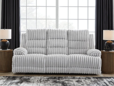 Hokku Designs Rhines Falls Power Reclining Sofa with Drop Down Table ...