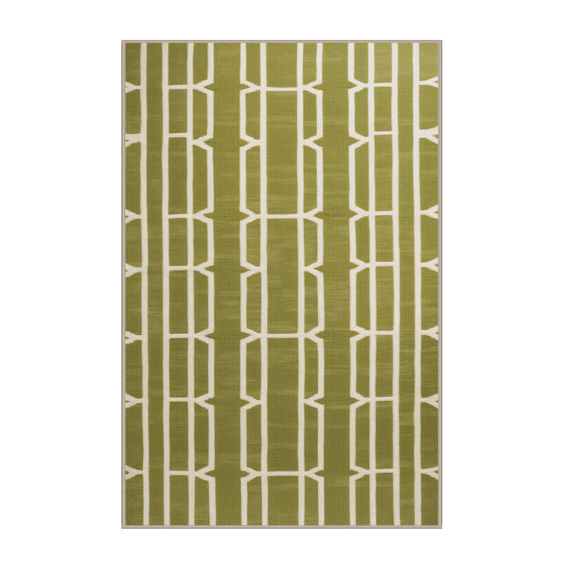 Tapis brun treillis lavable à la machine, Rectangle 6 pi x 9 pi