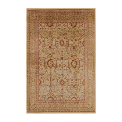Tapis oriental ivoire / brun clair