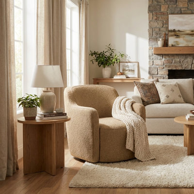 Fauteuil pivotant rembourré Brentleigh