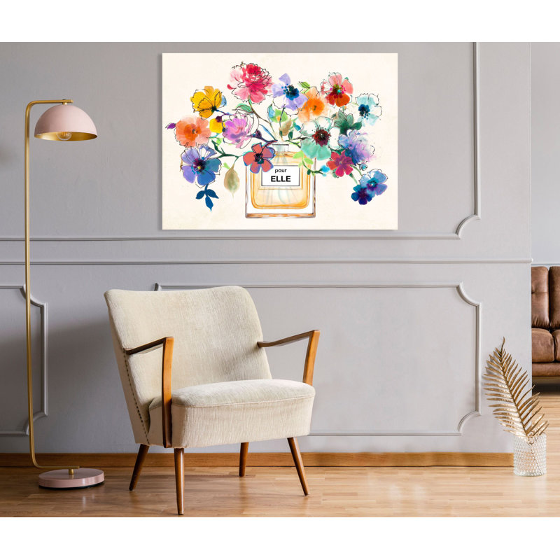 Perfume Bouquet by Michelle Clair - Wrapped Canvas Painting, 60cm H x 80cm W