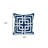 Blue 100% Cotton Interlocking Zippered Pillow