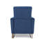 Fauteuil inclinable Reki, poussoir manuel, acier inoxydable, velours bleu-121386499