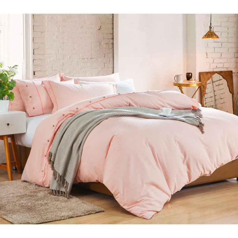 Salvatore Duvet Cover, Super King, Peach