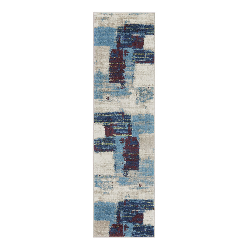 Flaherty Abstract Area Rug, Runner 60 x 220cm