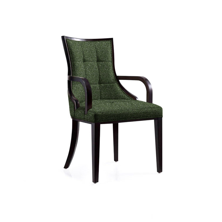 Upholstered Solid Wood Arm chair