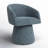 Kyo 24.4" W Chenille Swivel Barrel Chair-104828469