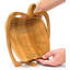 MantraRaj Apple Shaped Basket Foldable Decorative Wooden Traditional Fruit Bowl  Solid Wood Basket