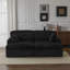 Double méridienne intérieure, canapé-lit rembourré surdimensionné pour l'intérieur, canapé-lit de luxe à assise profonde, causeuse modulaire, causeuse en velours côtelé pour le salon, aucun assemblage requis-1390564994
