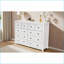 Commode en bois d'ingénierie moderne à 9 tiroirs blanc neige | Moderne | Chambre à coucher