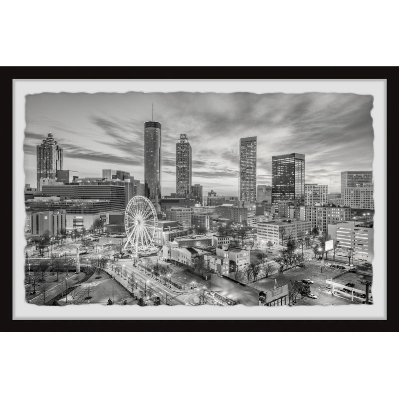 «Atlanta, Georgia Skyline», reproduction de cadre photo sur papier, H 8 po x l 12 po x P 1,5 po