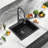 Quartz Composite Drop-In Kitchen Sink 25x22 Inch – Heavy Duty, Non-Porous Quartz, Low Maintenance-115613310