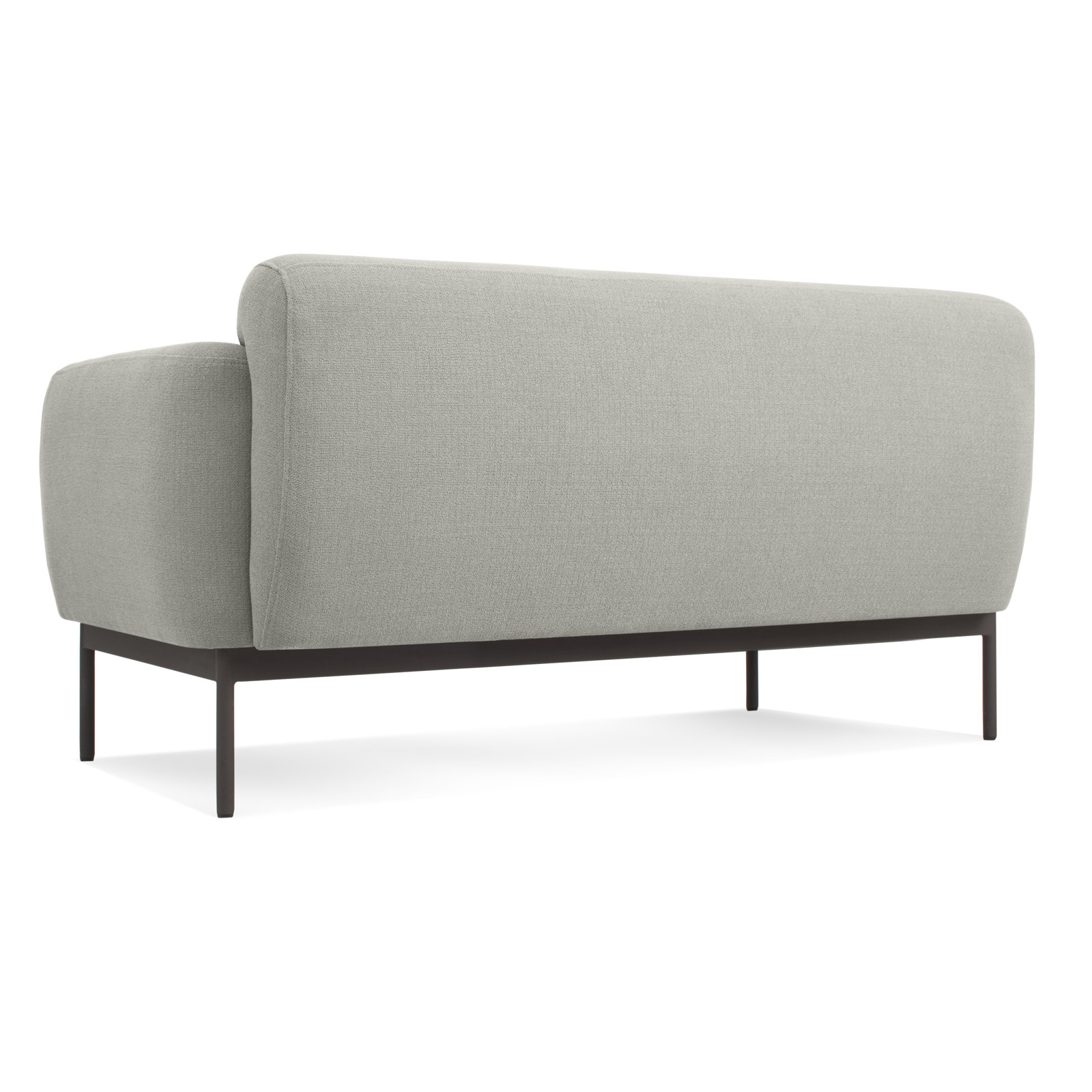 Puff Puff Upholstered Sofa, Edwards Light Grey Crossweave, 31" H x 67" W x 35" D