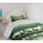 Ambesonne Sage Green Bedspread Set Modern Mountain Range Dusk Eggshell Teal
