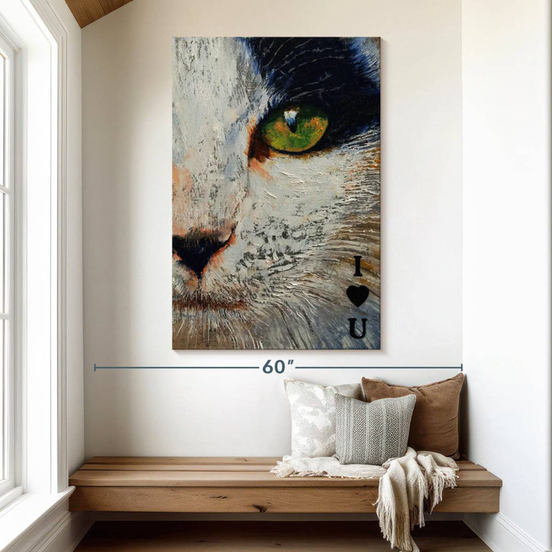 Brampt I Love You Cat, 51" H x 34" W