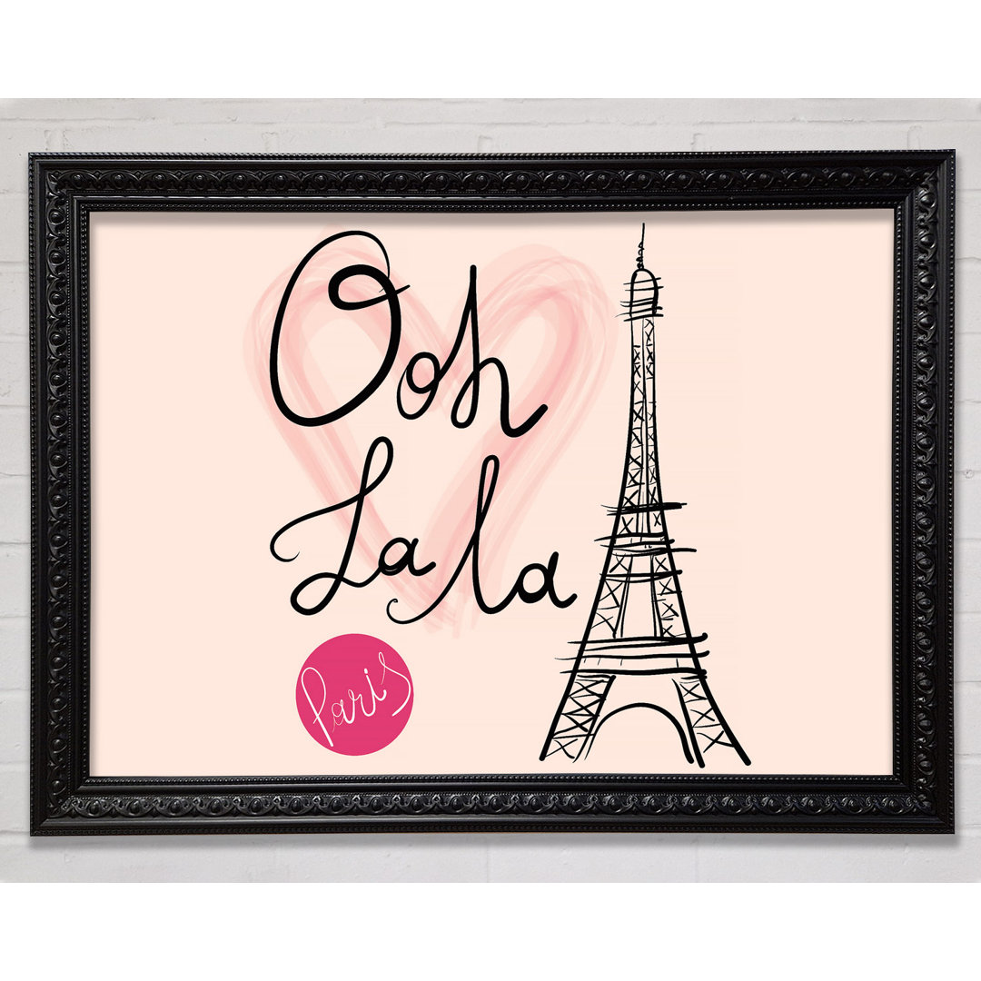 Gerahmtes Leinwandbild Eiffel Tower Chic 11, Kunstdruck